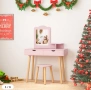 Детски комплект тоалетка и табуретка COSTWAY, снимка 2