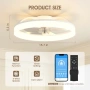 NIORSUN таванен вентилатор с LED и дистанционно, снимка 5