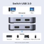 UGREEN USB 3.0 KVM Switch 2x2 5Gbps с 2 USB кабела, снимка 2