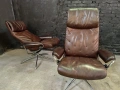 Чифт дизайнерски кожени релакс кресла Stressless Metro, снимка 7