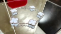 Van Cleef & Arpels VCA 5 Motifs Silver Chalcedony Vintage Alhambra Дамска Гривна, снимка 1