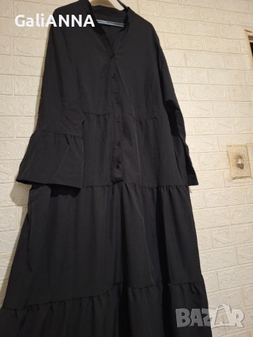 НОВА ДЪЛГА РОКЛЯ НА ВОЛАНИ 3XL-4XL, снимка 4 - Рокли - 54496734