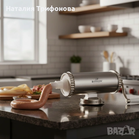 Пълначка за колбаси Bohmann BH 02-750 – Стабилна, удобна и идеална за домашни наденици, снимка 3 - Месомелачки - 54088466