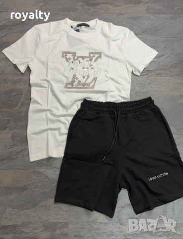 Louis Vuitton Нов Мъжки Летен Къс Екип Луи Витон 
