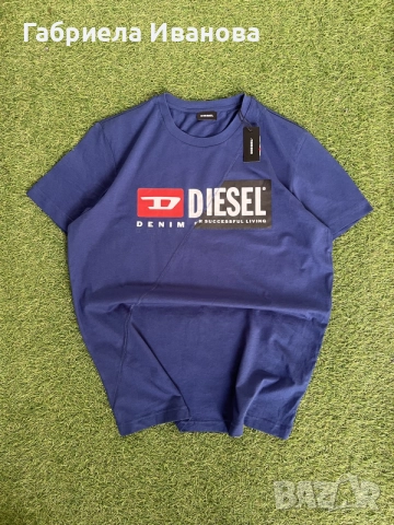 Синя мъжка тениска Diesel T-Diego Division | 100% памук | Размер L