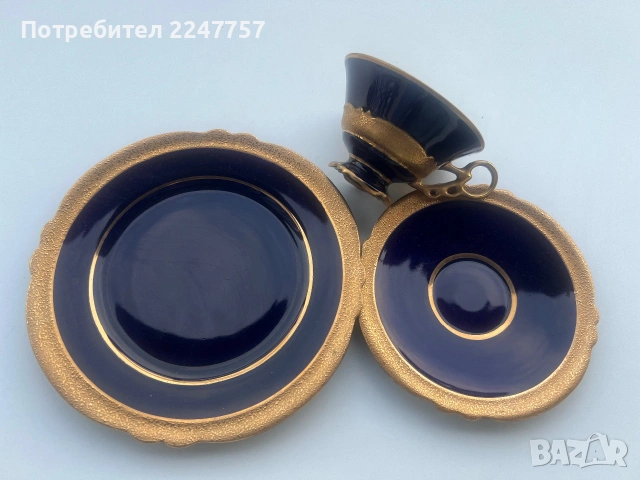 Троен сет Meissen handgemalt , снимка 10 - Антикварни и старинни предмети - 55075237