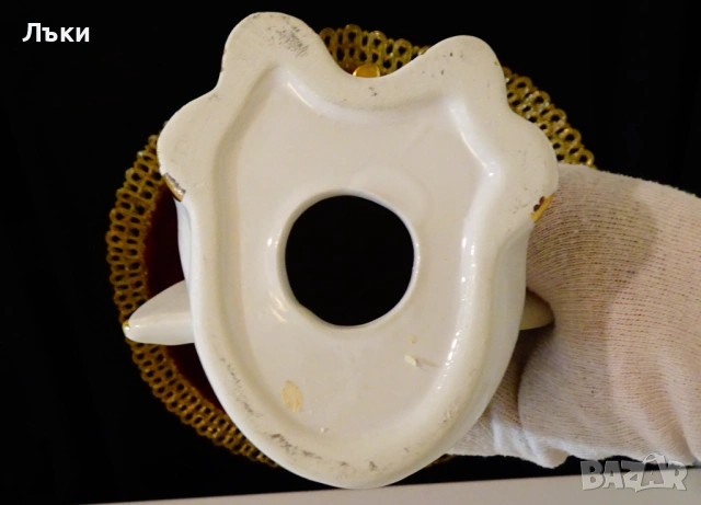 Порцеланова фигура Слон,злато,Западна Германия. , снимка 5 - Статуетки - 54093098