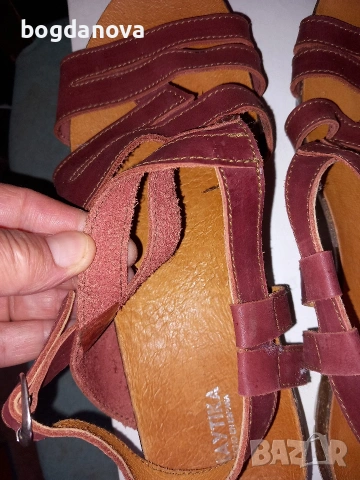 Дамски летни сандали от естествена кожа, 39 номер, снимка 3 - Сандали - 53987062