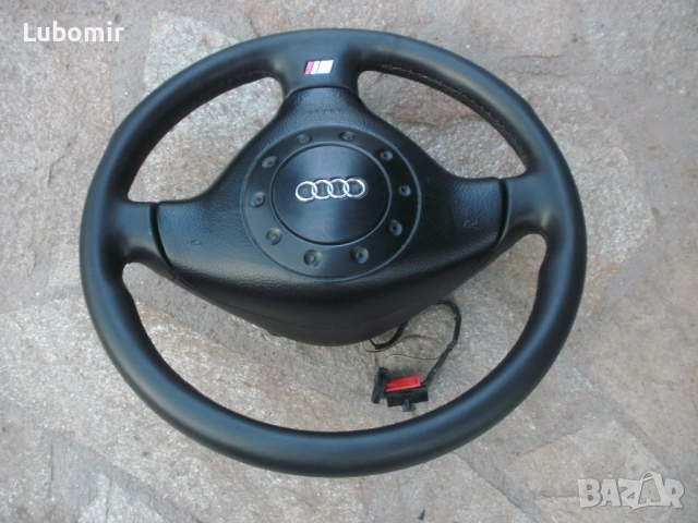 Волан трилъчев , кожен S Line - Audi A4 B5 - 1995 г до 1997 год !, снимка 8 - Аксесоари и консумативи - 53977364