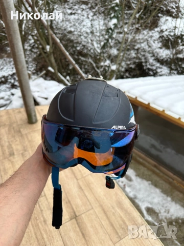 Ски каска със визьор Alpina sports CARAT LE VISOR, снимка 8 - Зимни спортове - 54410187