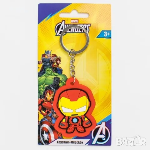 Ключодържател ironman метал pvc червен 6 см_1259570, снимка 2 - Други - 55698880