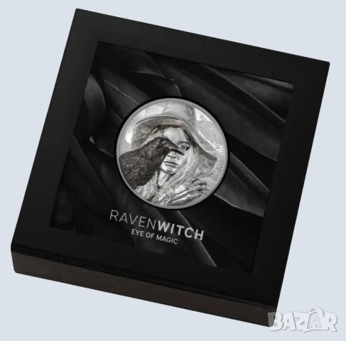 10 долара 2002 година Острови Кук 2 оз. сребърна монета Raven Witch , снимка 2 - Нумизматика и бонистика - 54060888