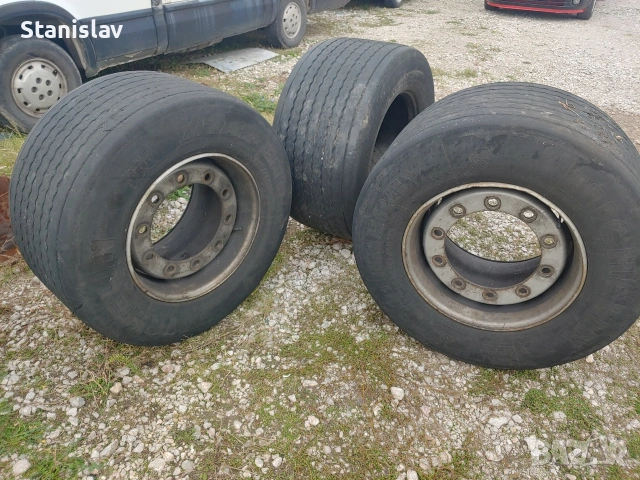 Джанти с гуми за ремарке мега 19.5 x 14.00, снимка 7 - Гуми и джанти - 55092441