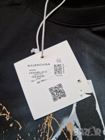 Страхотна мъжка тениска BALENCIAGA размер 2XL , нова с етикет , снимка 4 - Тениски - 54836820