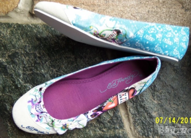 Ed Hardy оригинален сет чанта и обувки, снимка 6 - Дамски ежедневни обувки - 54350701