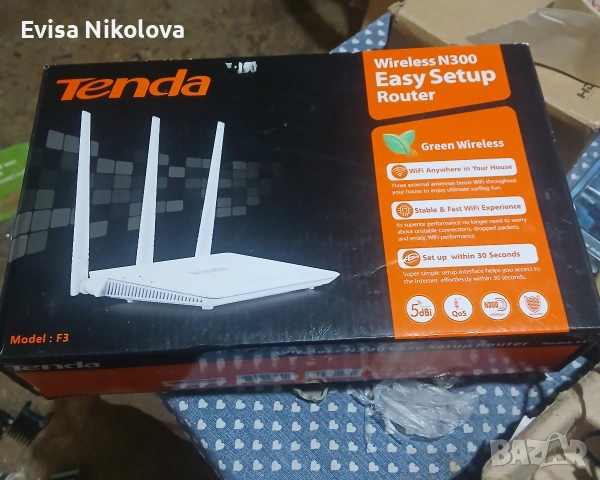 нов Рутер Tenda Моделът е на кашончето