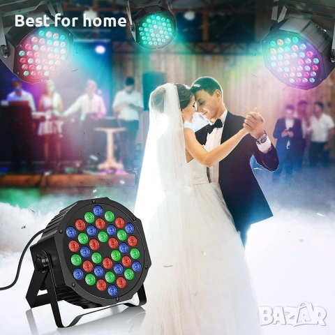 U`King 4PCS RGB Par LED батерии с чанта, безжична 36 LED сценична лампа с дистанционно управление, снимка 5 - Лед осветление - 55047608