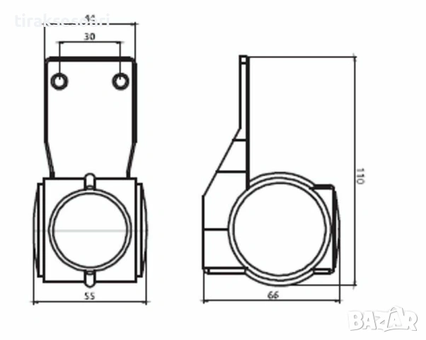 LED габарити тип рогче 12V-24V – 110 мм комплект 2 броя за камион, ремарке, бус, снимка 2 - Аксесоари и консумативи - 53990891