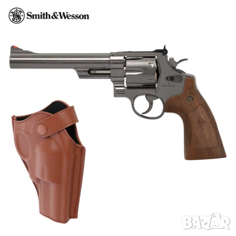 Въздушен револвер Smith&Wesson M29 6.5" 4,5мм + кобур