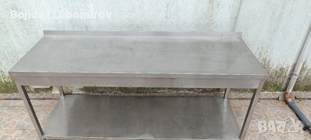 маса неръждавейка с борд 2 рафта 