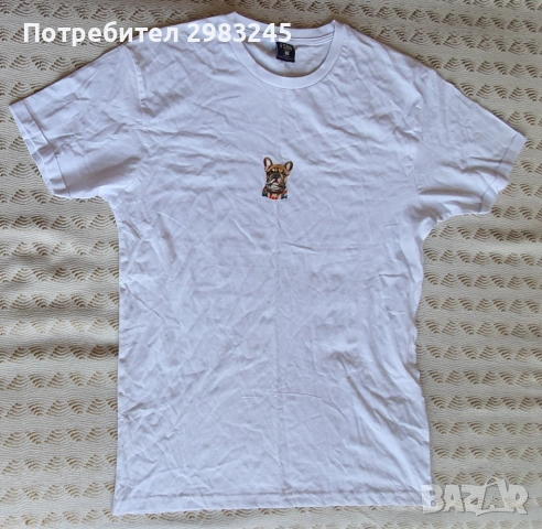 Мъжка тениска с къси ръкави и кученце