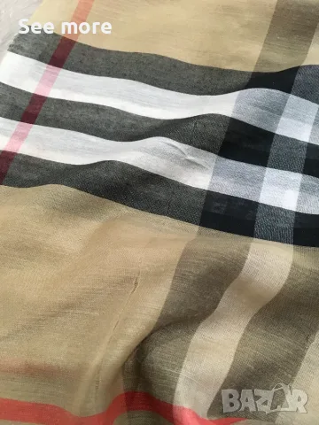 Копринен шал BURBERRY, снимка 7 - Шалове - 53373737