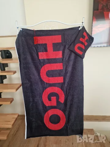 Страхотна плажна хавлия HUGO BOSS размер 180см х 90см , снимка 4 - Хавлиени кърпи - 55413507