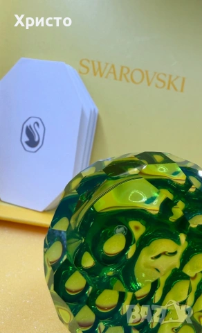НОВО!!! Оригинална кристална фигурка Swarovski Asian Symbols Fortune Cabbage, символ на богатство, снимка 5 - Други - 55055190
