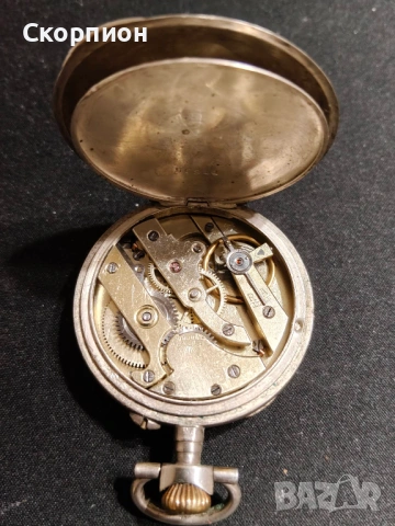 Швейцарски джобен часовник с посребрени капаци 1905г. - 10 РУБИНА, снимка 8 - Джобни - 49241222