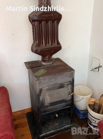 Печка на дърва с водна риза / отоплителна печка – работеща