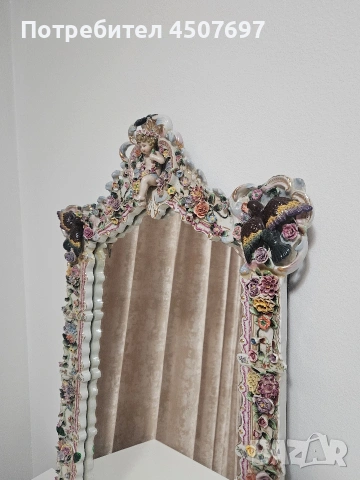 Огромно огледало от  порцелан., снимка 8 - Антикварни и старинни предмети - 54322958