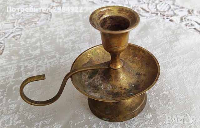 Свещник Chamberstick от 60-те години, снимка 4 - Други ценни предмети - 55157853