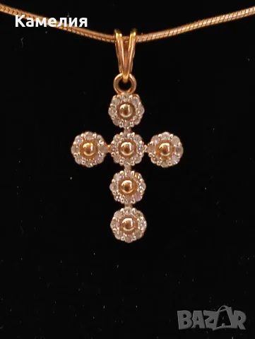 Руско злато. Кръст с брилианти 