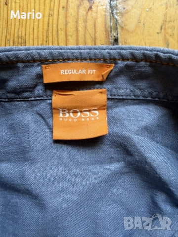Boss orange мъжка риза лен S, снимка 2 - Ризи - 55603646