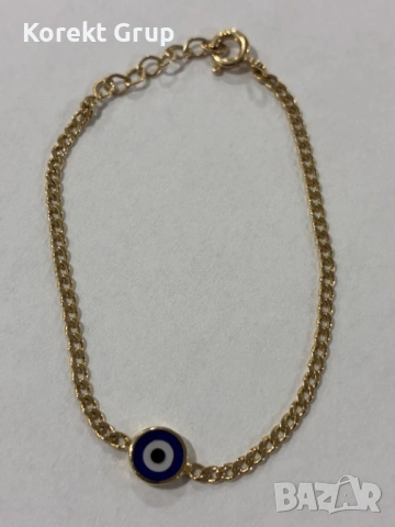 Златна бебешка гривна 14к, снимка 3 - Гривни - 54259853