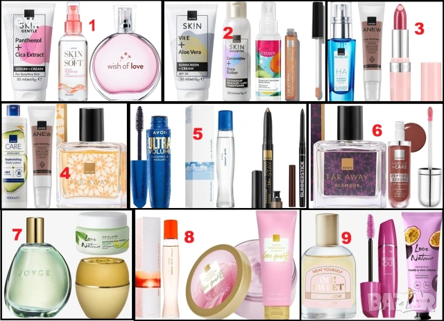 Комплекти по 10 € от AVON, ORIFLAME
