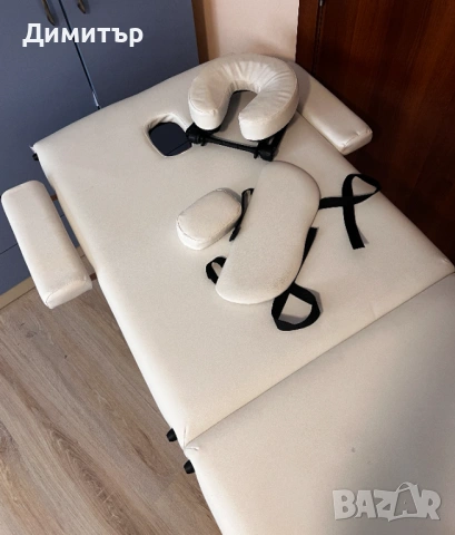 Сгъваема масажна маса, 3 зони, еко кожа / VidaXL, снимка 4 - Друго оборудване - 54178862