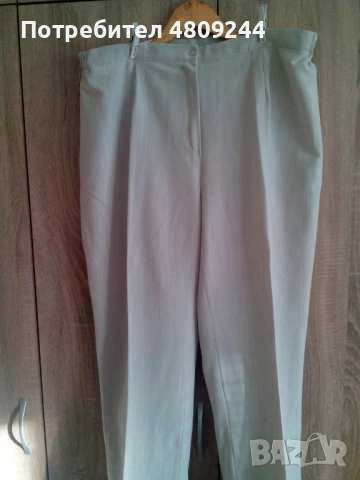 Дълъг дамски панталон   /бяло-сив/ - № 58, снимка 3 - Панталони - 54326336