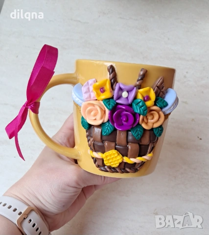 Чаши с декорация от полимерна глина 