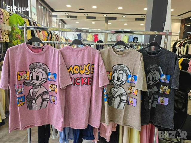Оувърсайз тениски "Minnie & Donald" – различни цветове, снимка 3 - Тениски - 54588969
