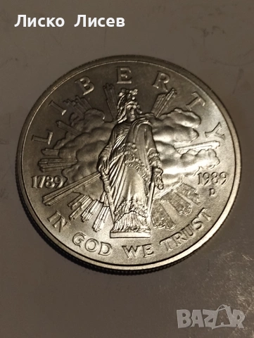 САЩ 1 долар 1989г., снимка 3 - Нумизматика и бонистика - 54057442