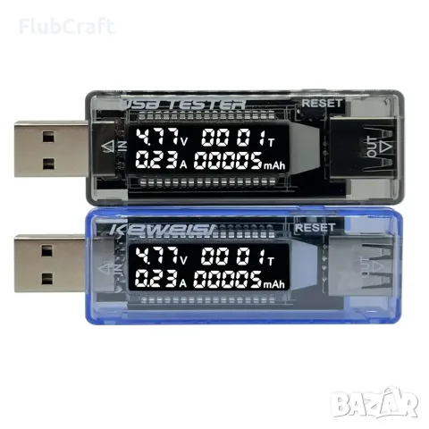 USB тестер DC Цифров Волтметър и Измервател на текущо напрежение, снимка 3 - Друга електроника - 55450290