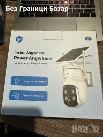 Нова Соларна външна камера за видеонаблюдение с WiFi и панел