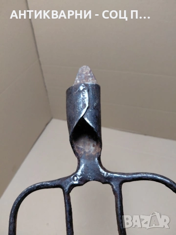 Соц Стара Кована Вила За Сено. НОМЕР 1785., снимка 8 - Антикварни и старинни предмети - 54371423