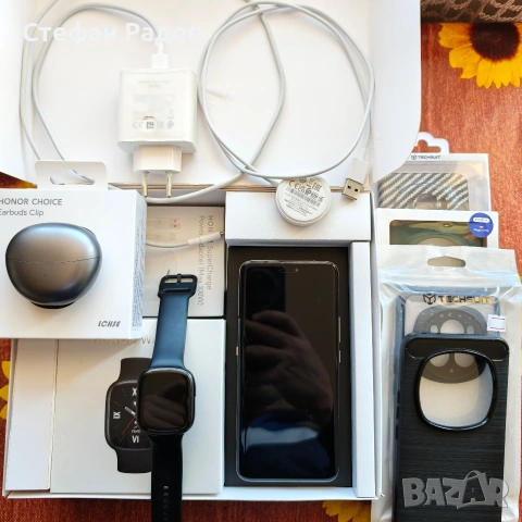 Смартфон Honor MAGIC6 PRO 512/12 GREEN + WATCH 6 + CHARGER 100W + CASE + HONOR CHOICE Earbuds Clip, снимка 16 - Други - 54537226