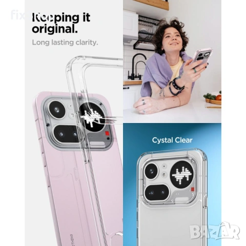 SPIGEN ULTRA HYBRID NOTHING PHONE 4A PRO CRYSTAL CLEAR, снимка 8 - Калъфи, кейсове - 54887393