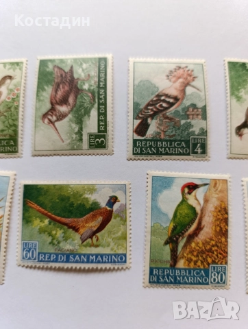 Пощенски марки Сан Марино 1960, снимка 3 - Филателия - 54776002
