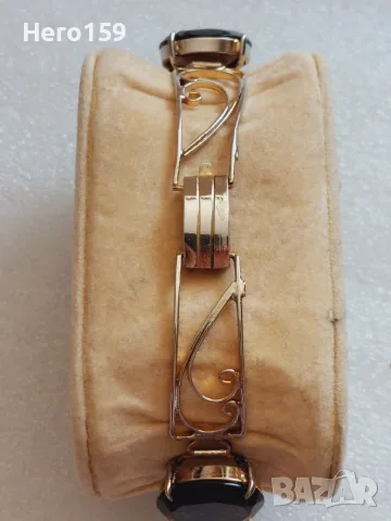 Дамска гривна с топази,Art Deco,родирано сребро, снимка 11 - Гривни - 55630282