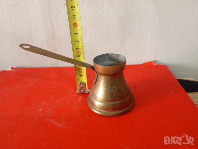 старо медно джезве за декорация, снимка 2 - Други ценни предмети - 54038193