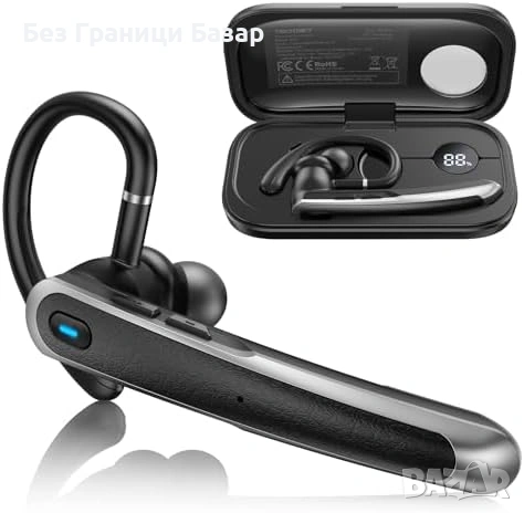 Нова Bluetooth слушалка с микрофон ENC шумопотискане 56ч IPX5 за шофиране спорт работа